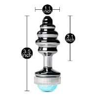 Anal Plug Metal Light Up Type III, Non-Vibrating